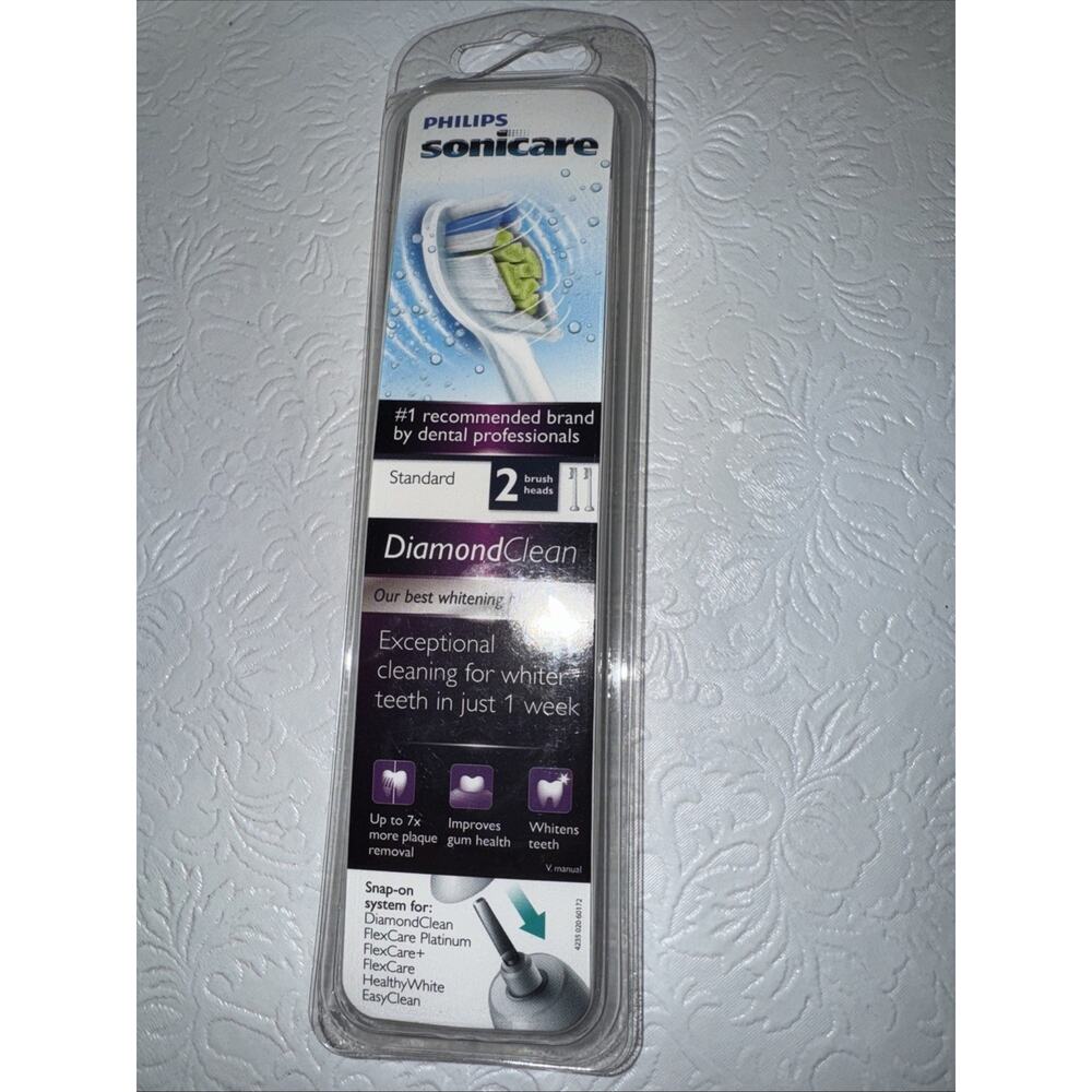 Philips Sonicare DiamondClean 2 Standard Brush Heads NEW SEALED Diamond Clean
